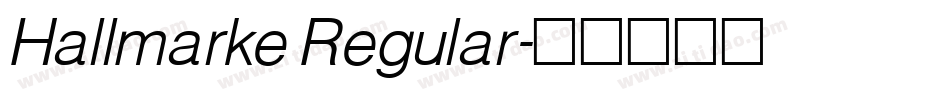 Hallmarke Regular字体转换